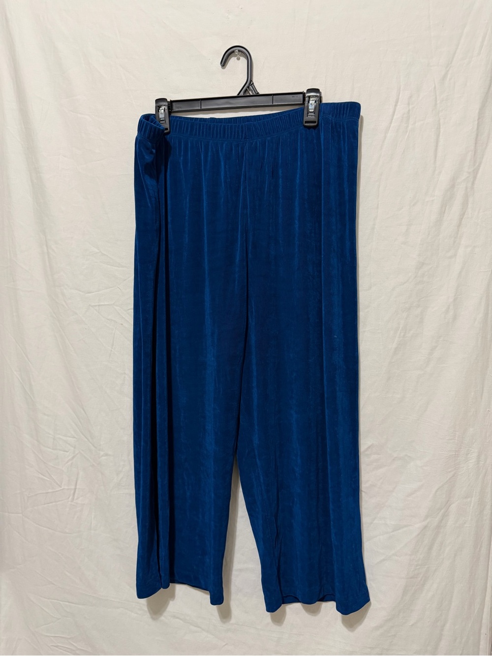 Vikki Vi Wide Leg Pull-On Pant Royal Blue Size 2X Chic